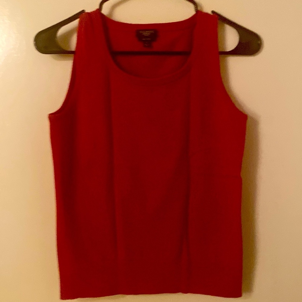 Talbots size Petite Pima Cotton blend burgundy tank. Great condition.